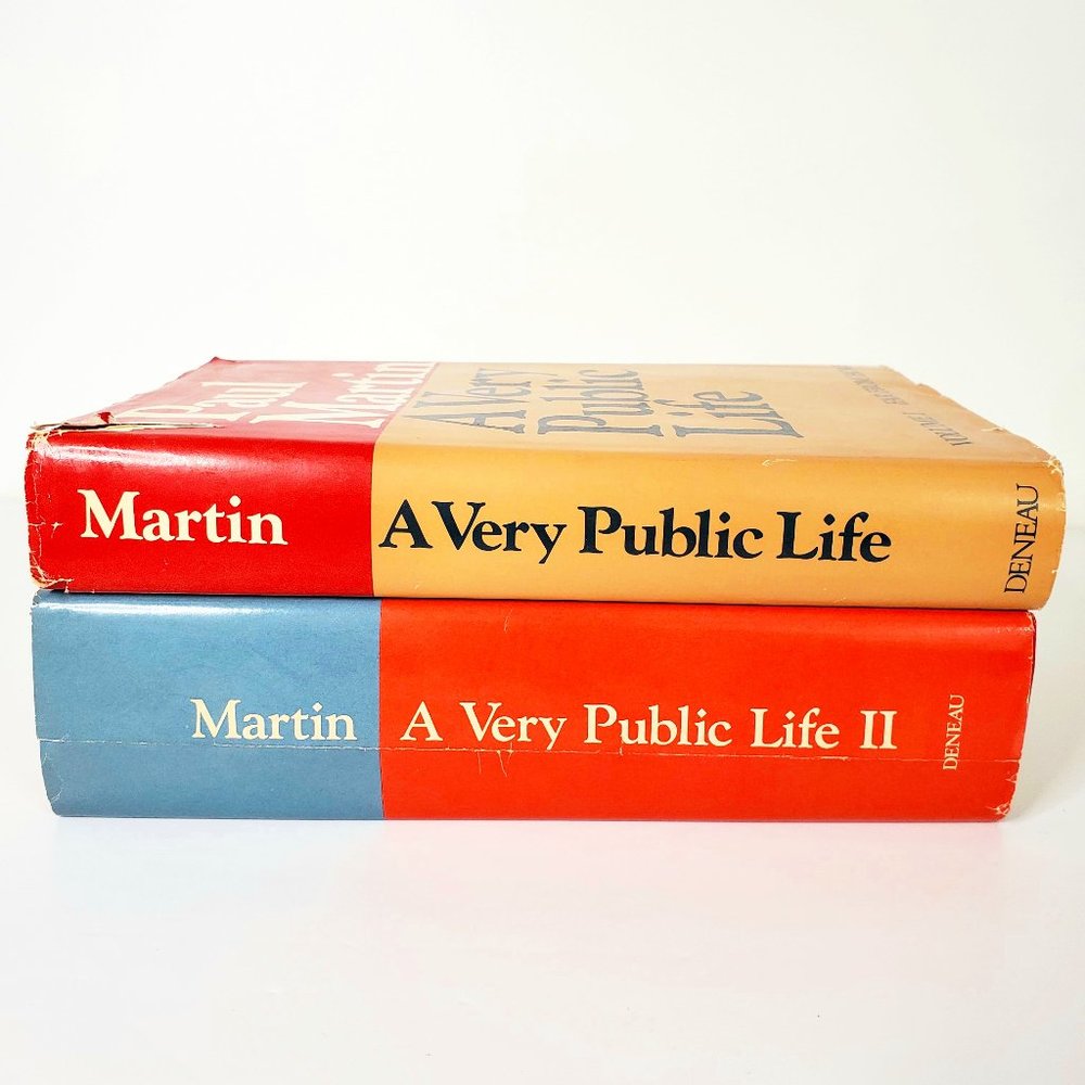Signed First Print Paul Martin - 2 Volume HC - A Very Public Life Autobiography